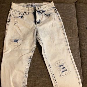 Justice denim high rise straight size 8 with tags still on.